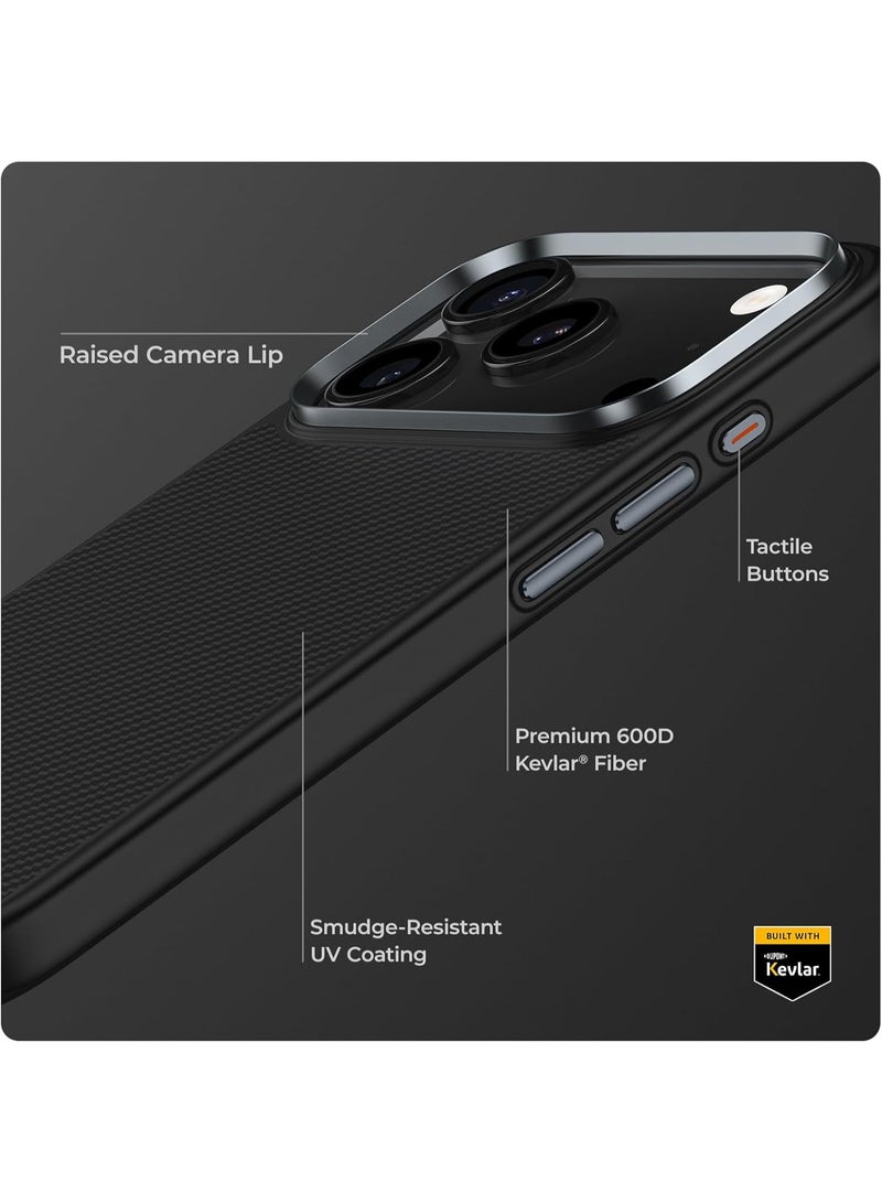 بينكس جراب Benks Full ArmorPro 600D الممتاز لهاتف iPhone 17 Pro، متوافق مع زر التحكم بالكاميرا، ومتوافق مع MagSafe، جراب حماية عسكري مصنوع من ألياف كيفلر من دوبونت - Image 4